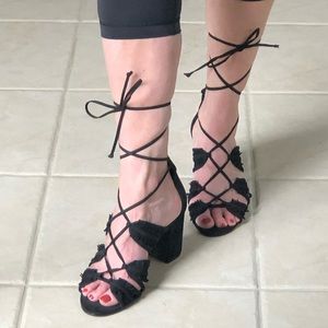 Nine West Lace-up Heeled Sandal